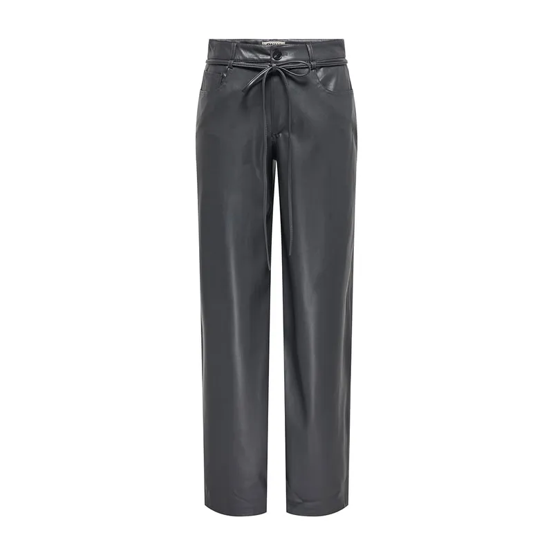 Trousers faux leather