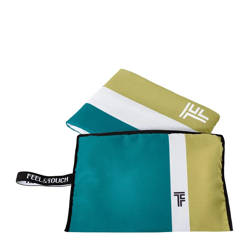 Feel & Touch microfiber beach towel & toiletry bag