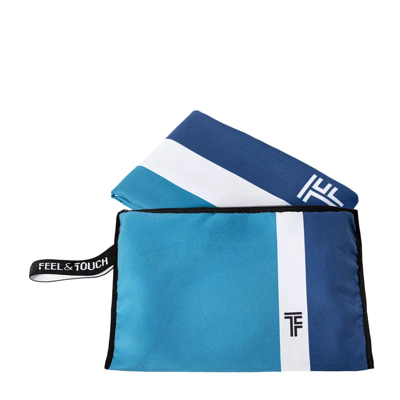 Feel & Touch microfiber beach towel & toiletry bag