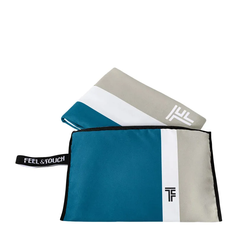 Feel & Touch microfiber beach towel & toiletry bag
