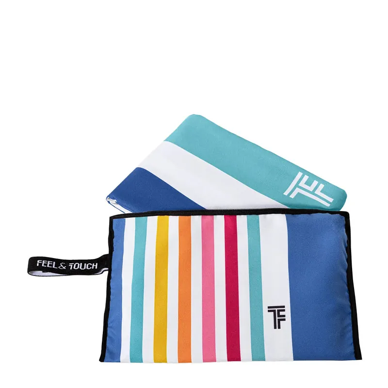 Feel & Touch microfiber beach towel & toiletry bag
