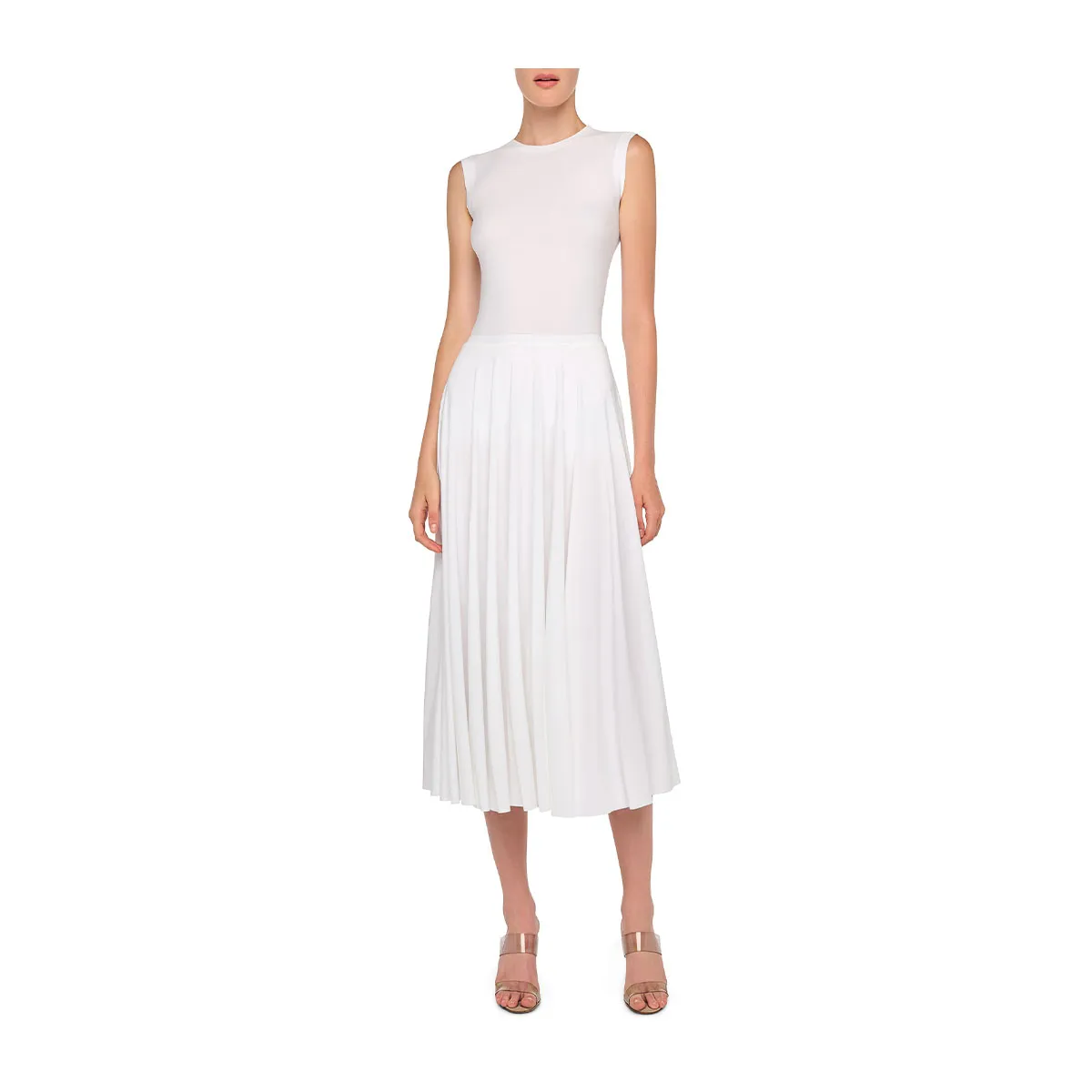 Flared Pleated Skirt