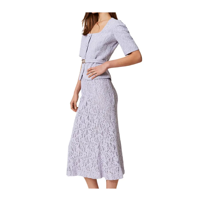 Floral lace skirt