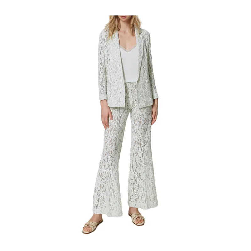 Floral lace pants