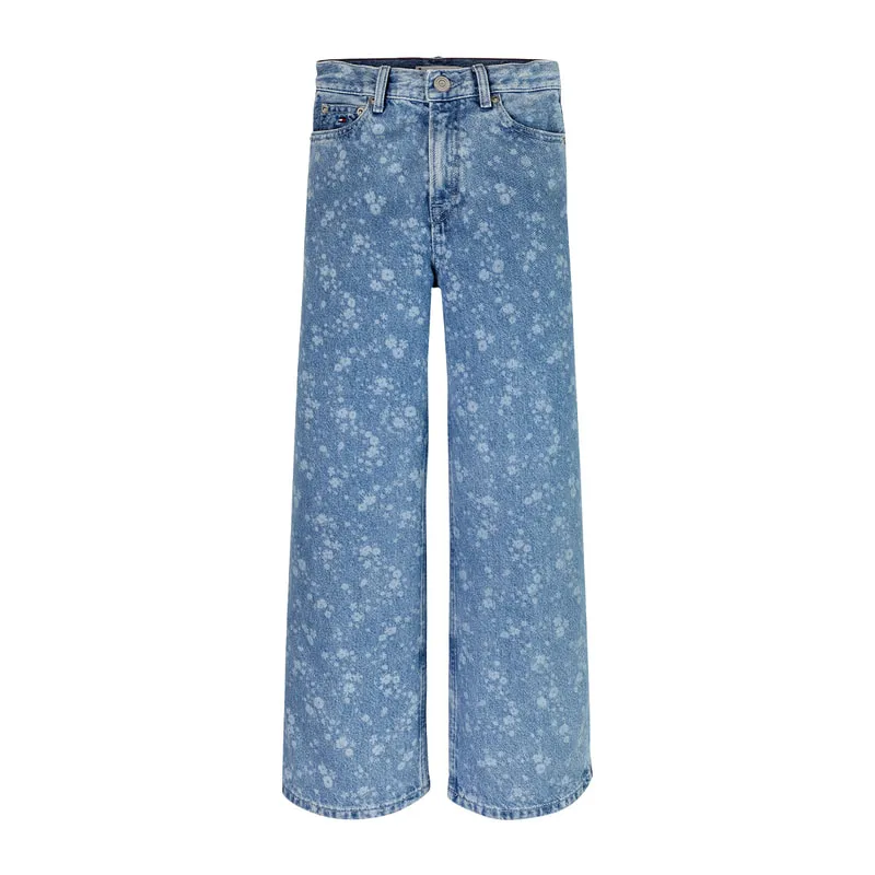 Jeans with floral pattern