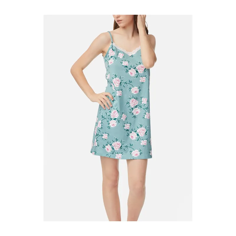 Floral sleeveless nightgown