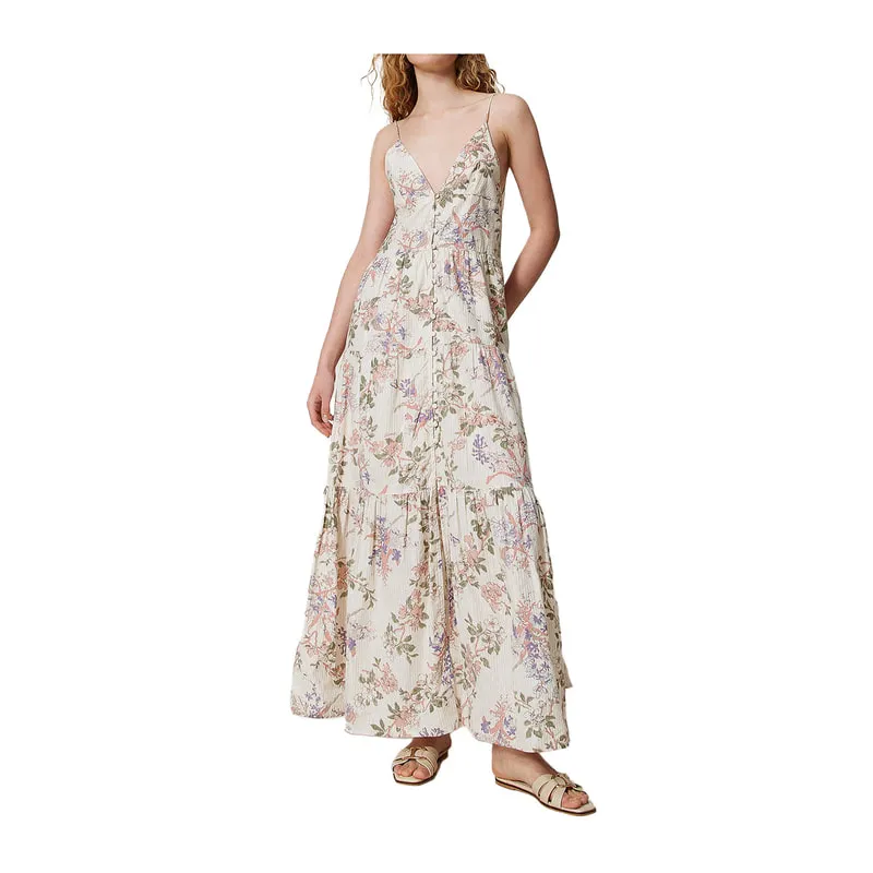 Floral muslin dress