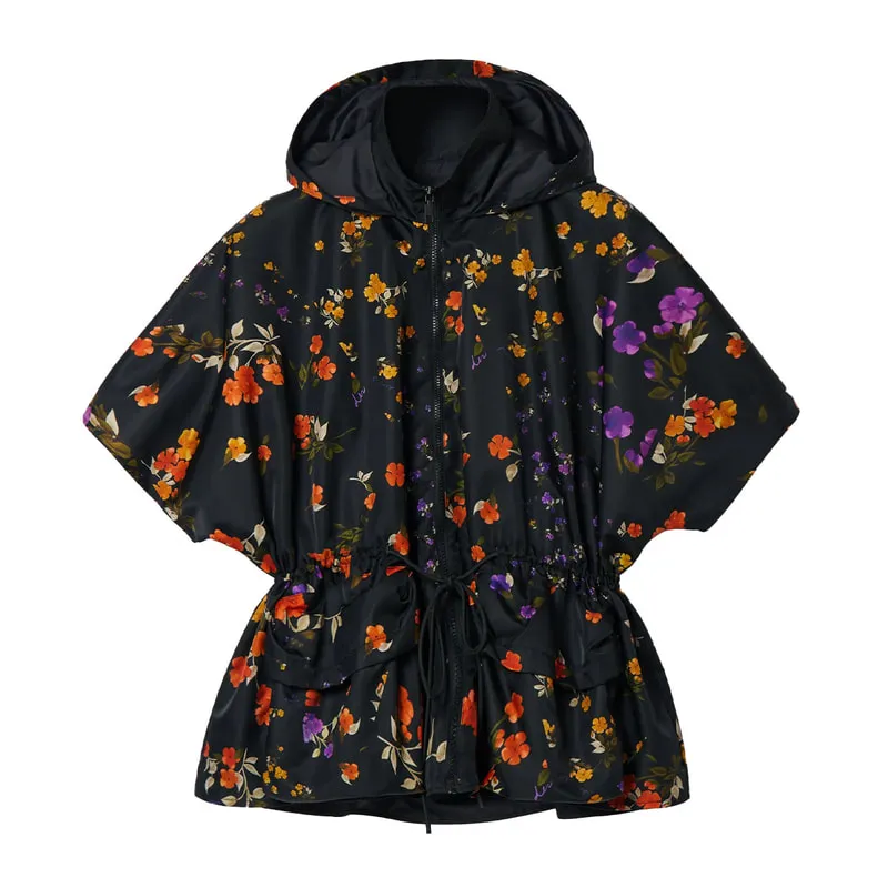 Floral poncho