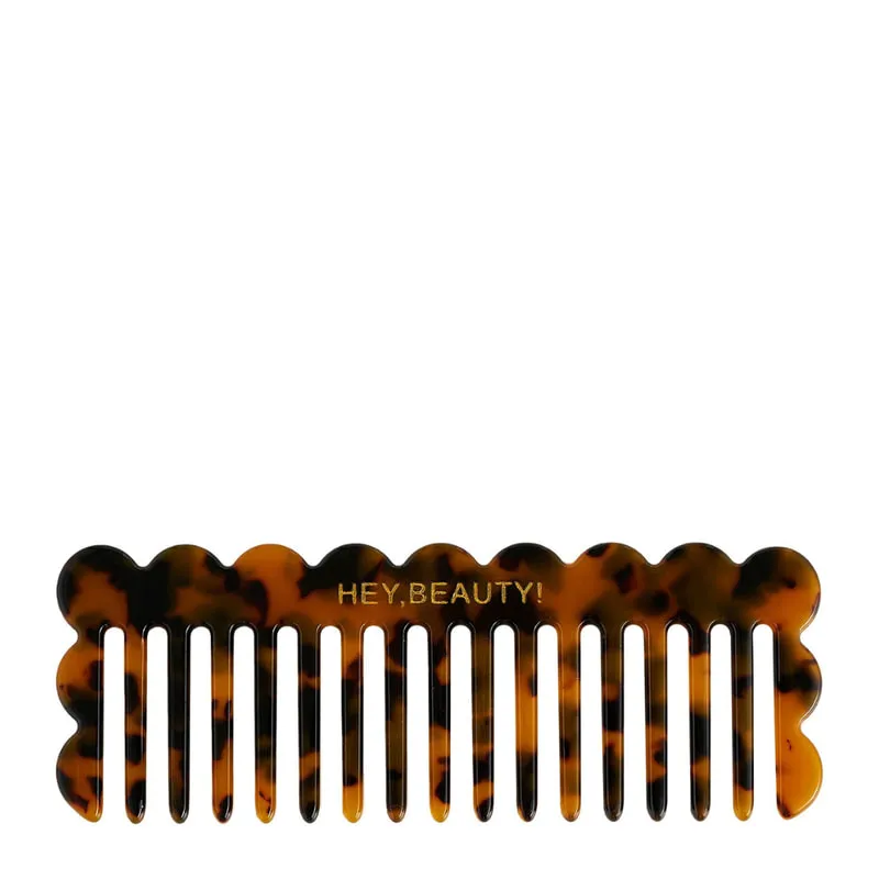 Flower Comb In Dark Brown