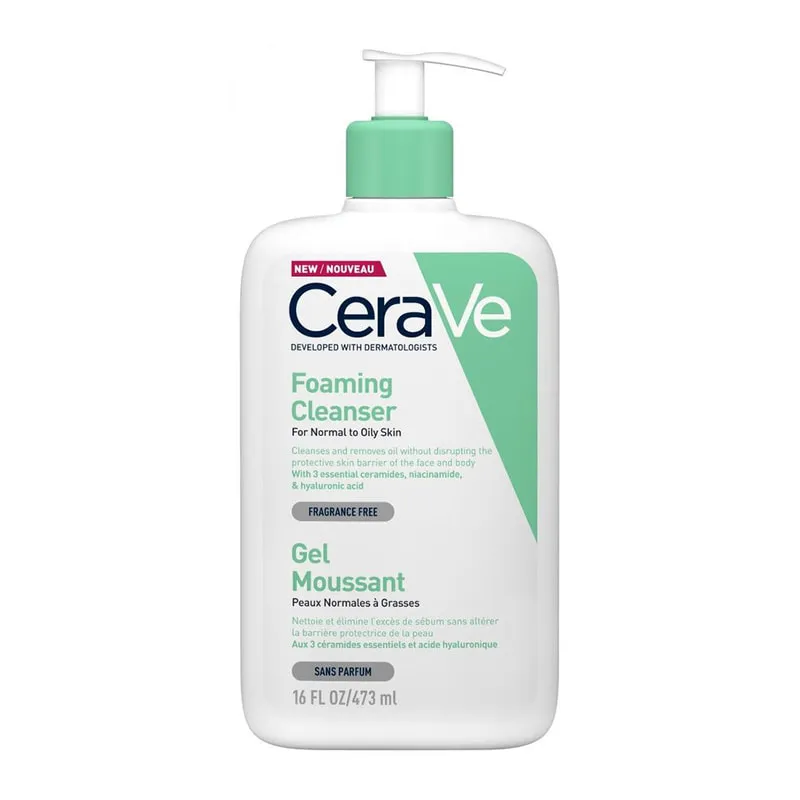 Foaming Cleansing Gel for Face & Body with Hyaluronic Acid, Ceramides & Niacinamide