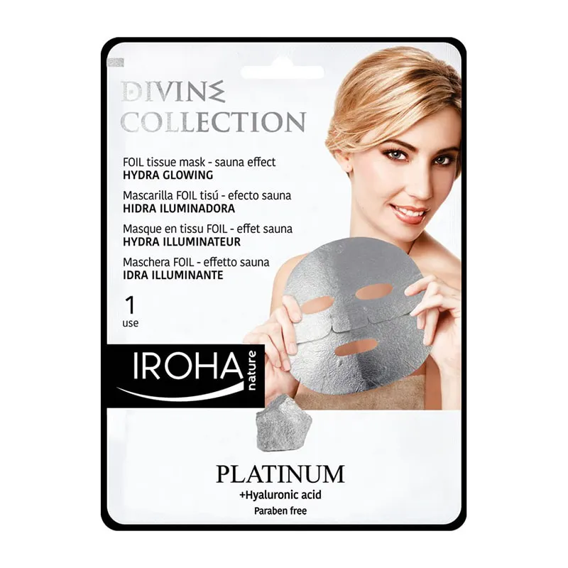 Foil Υφασμάτινη Μάσκα Προσώπου με Εφέ Σάουνας Platinum Ενυδάτωση & Λάμψη