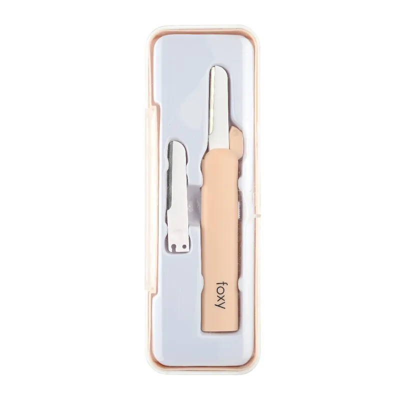 Folding Eyebrow Razor Beige