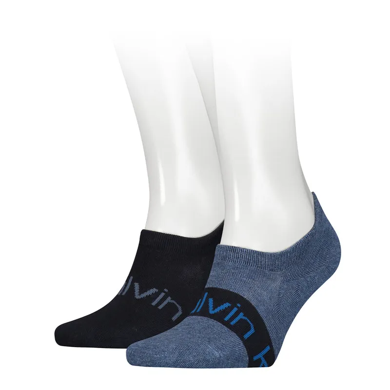 Footie socks high cut logo ribbon socks 2 pack