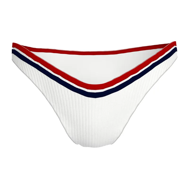 Global Stripe textured bikini bottoms