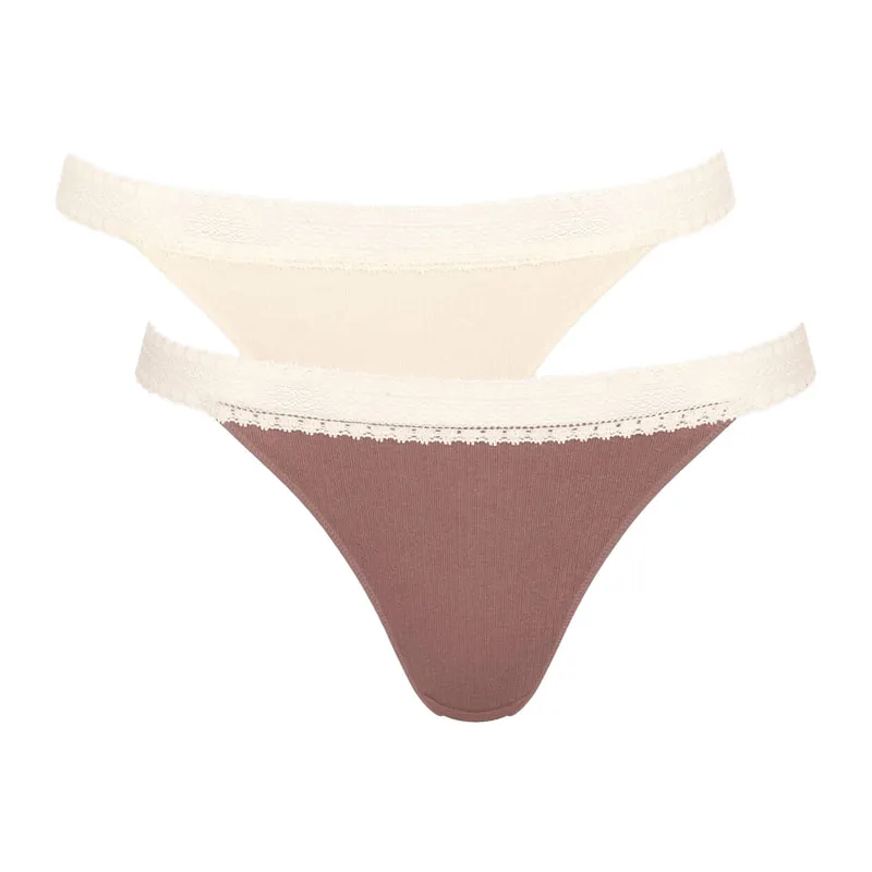 Go ribbed H tanga σλιπ 2 pack