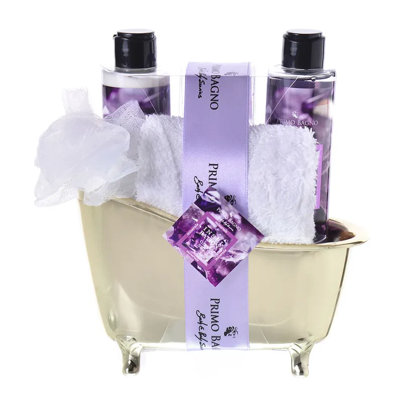Gold Bathtub Inspiration Body Lotion, Body Wash, Bath Crystal, Towel & Sponge