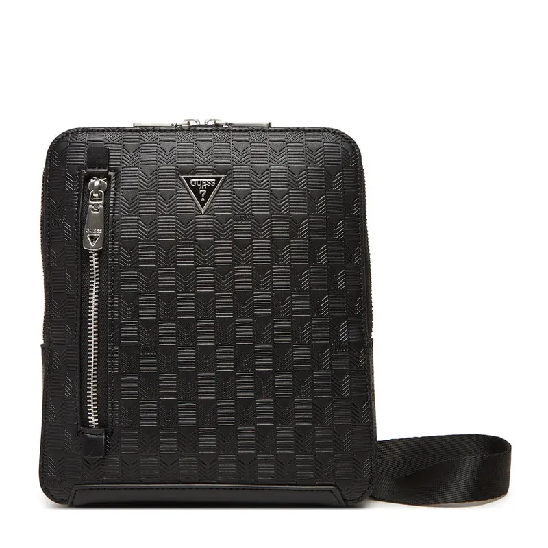 GUESS ΤΣΑΝΤΑ ΑΝΔΡΙΚΟ TORINO XBODY FLAT W VTL ZIP GU0ACHMTODEP52200000 GU0/BLA  BLACK T/U