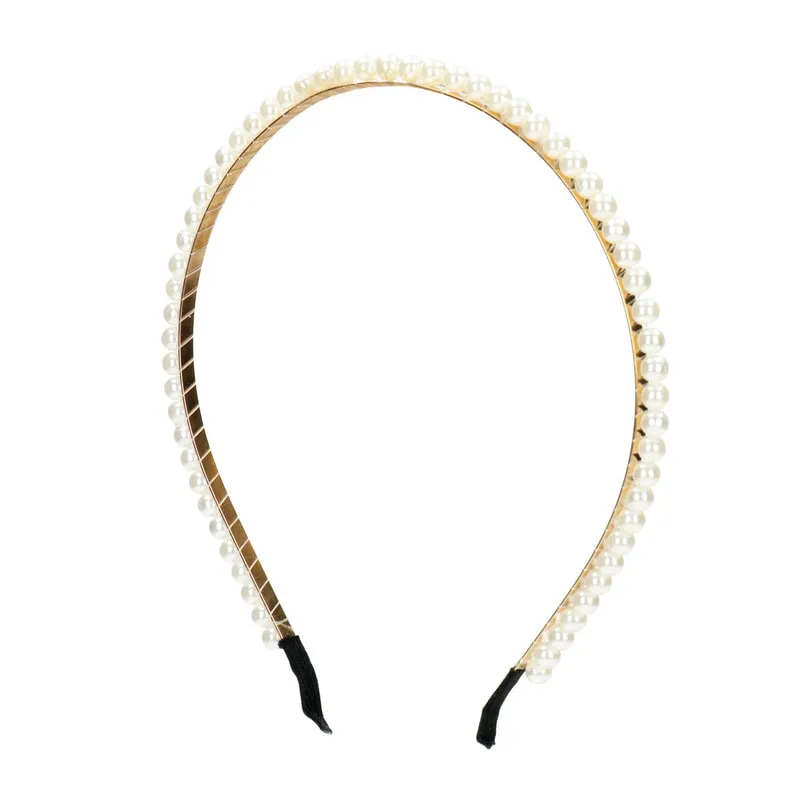 Hair Band White Pearls