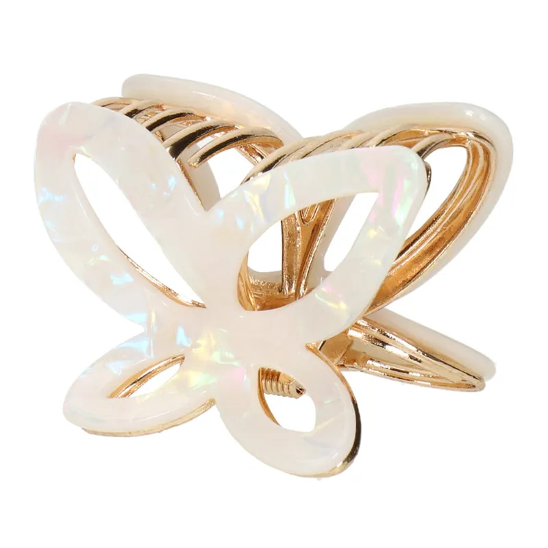 Hair Claw  Butterfly White