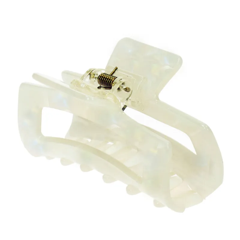 Hair Claw Marble White