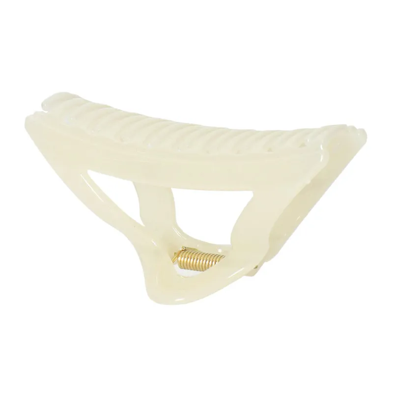 Hair Claw Open Triangle White