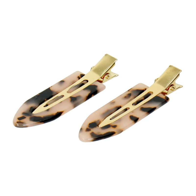 Hair Clip Leaf  Turquoise Brown Set