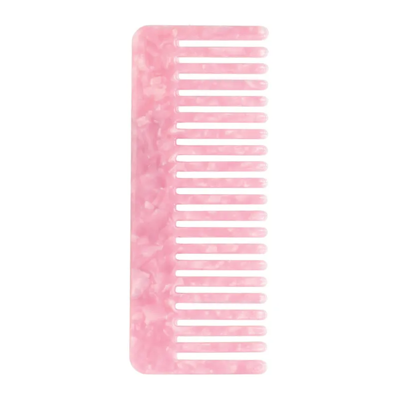 Hair Comb Pink Marble
