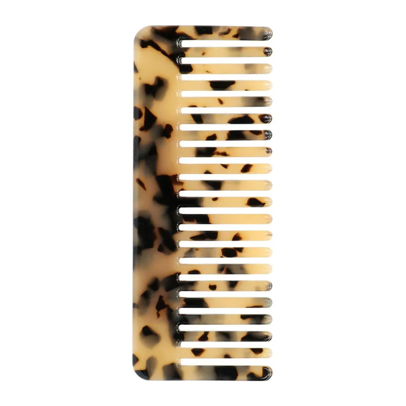 Hair Comb Turquoise Beige Marble