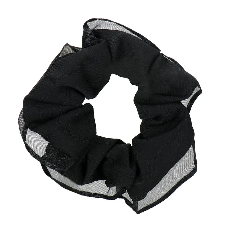 Hair Scrunchie Laced Black