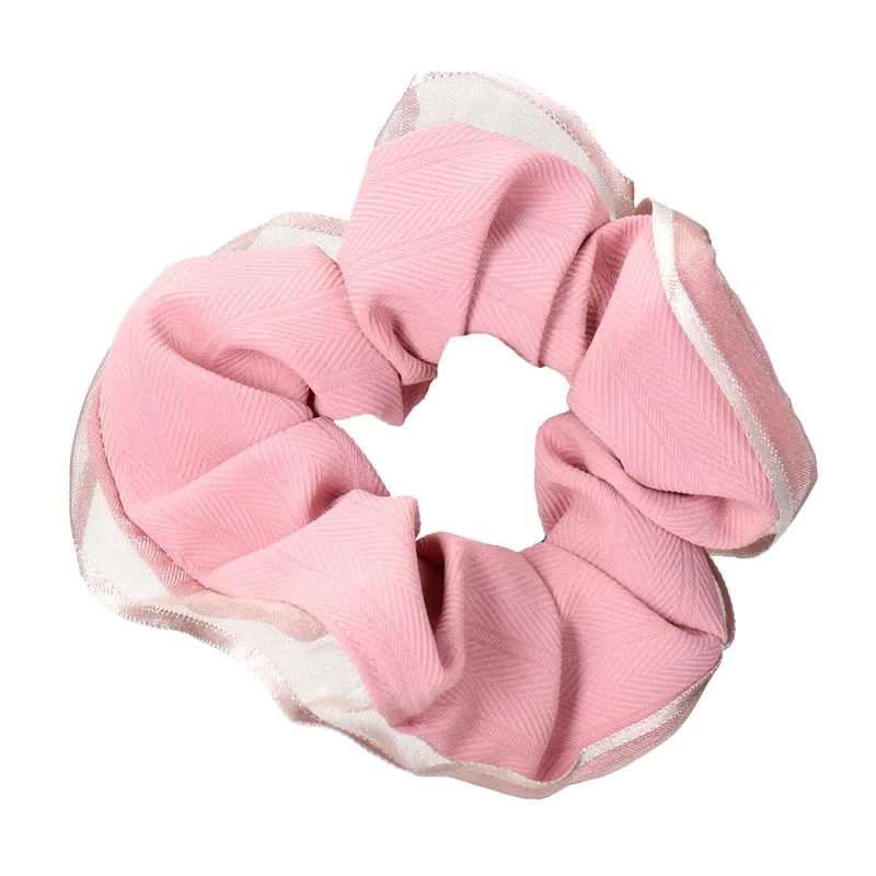 Hair Scrunchie Laced Pink