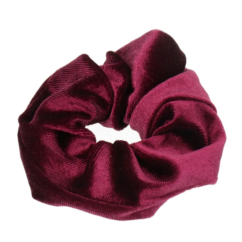 Hair Scrunchie Wine Red Velvet