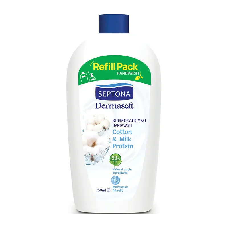 Handwash Dermasoft Cotton & Milk protein Refill