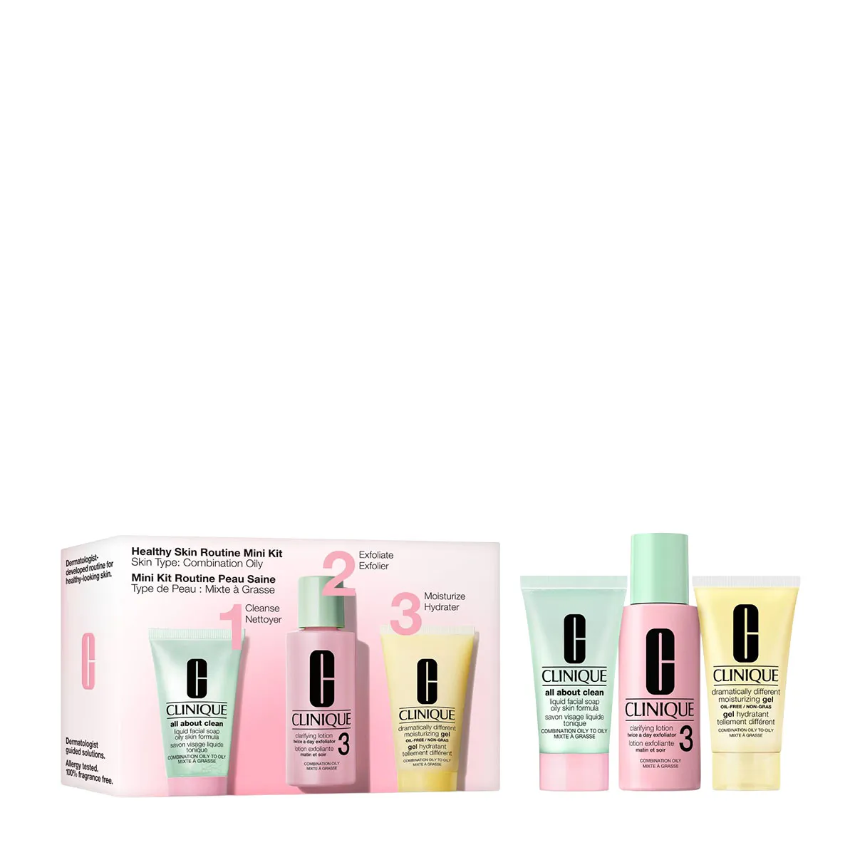 Healthy Skin Routine: Mini 3-Step Kit For Combination Oily Skin 