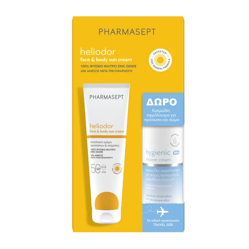 Heliodor Promo Face & Body Sun Cream Spf50 & Hygienic Shower Cream