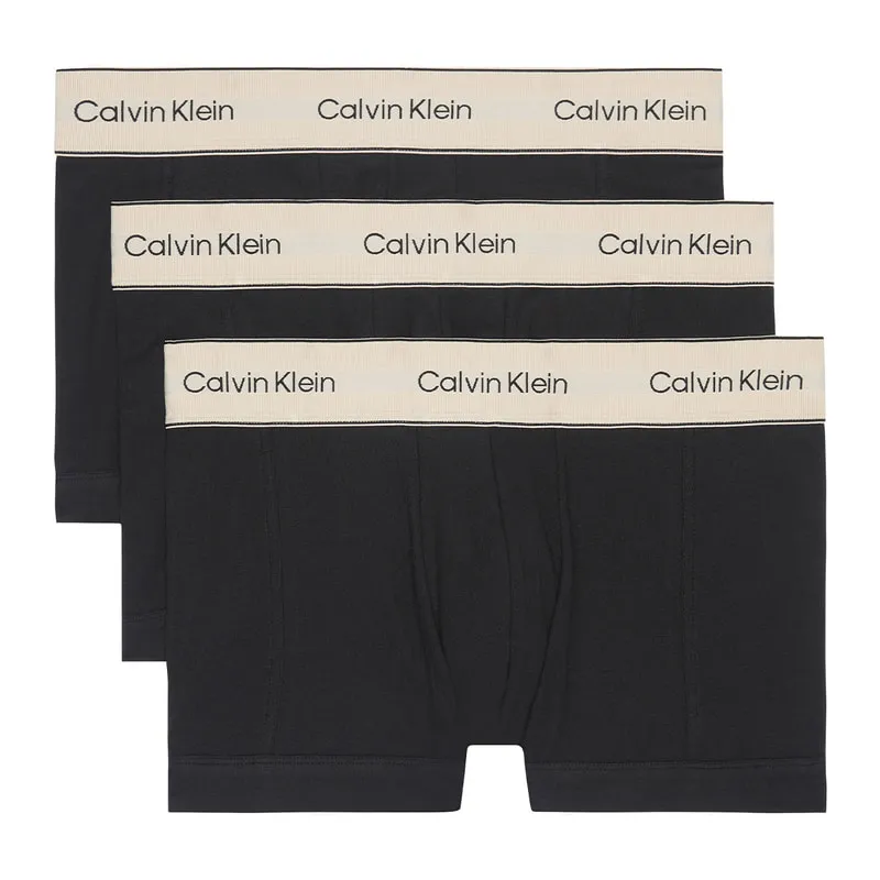 Heritage cotton stretch logo waistband trunks 3 pack