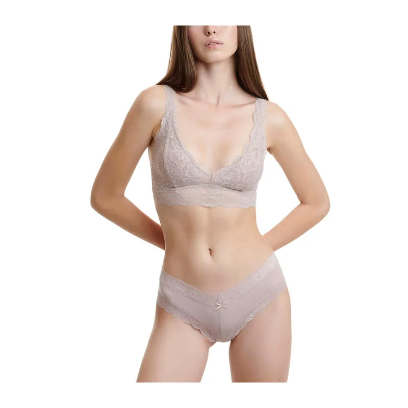 Microfiber lace hipster brief