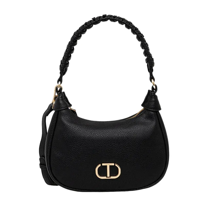 Hobo handbag with woven handle