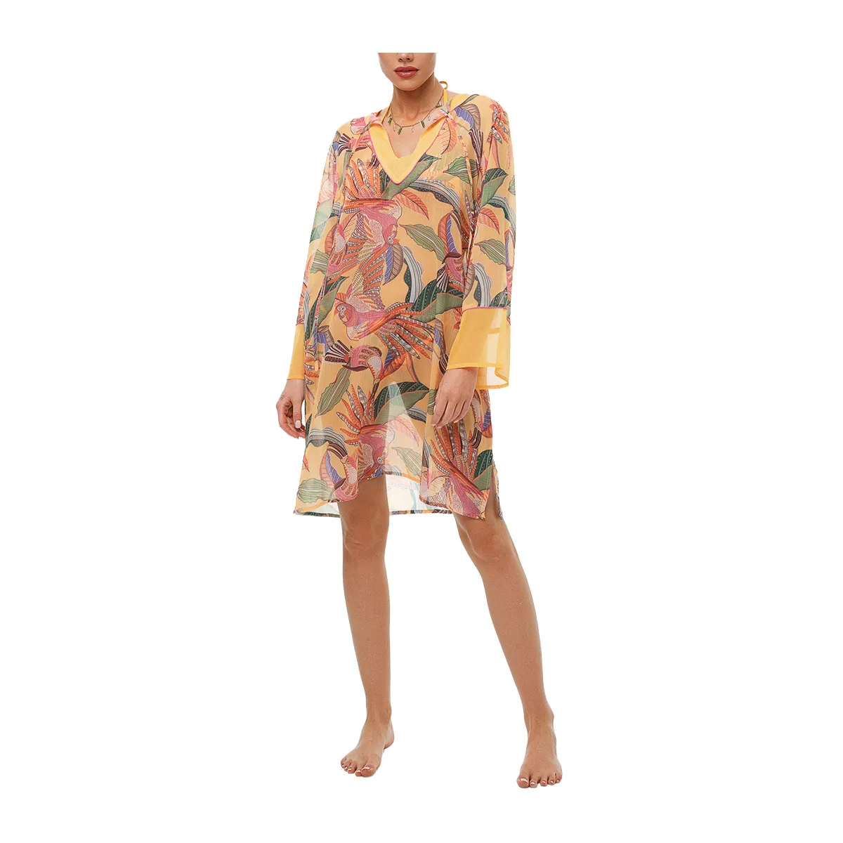 Hot tropic printed mini dress/kaftan