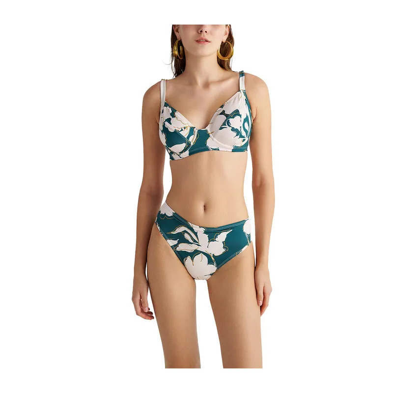Hunter Blossom floral triangle bikini top cup D