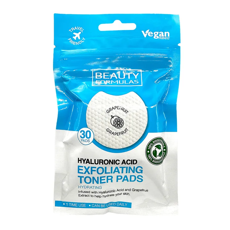 Hyalluronic Exfoliating Toner Facial Pads