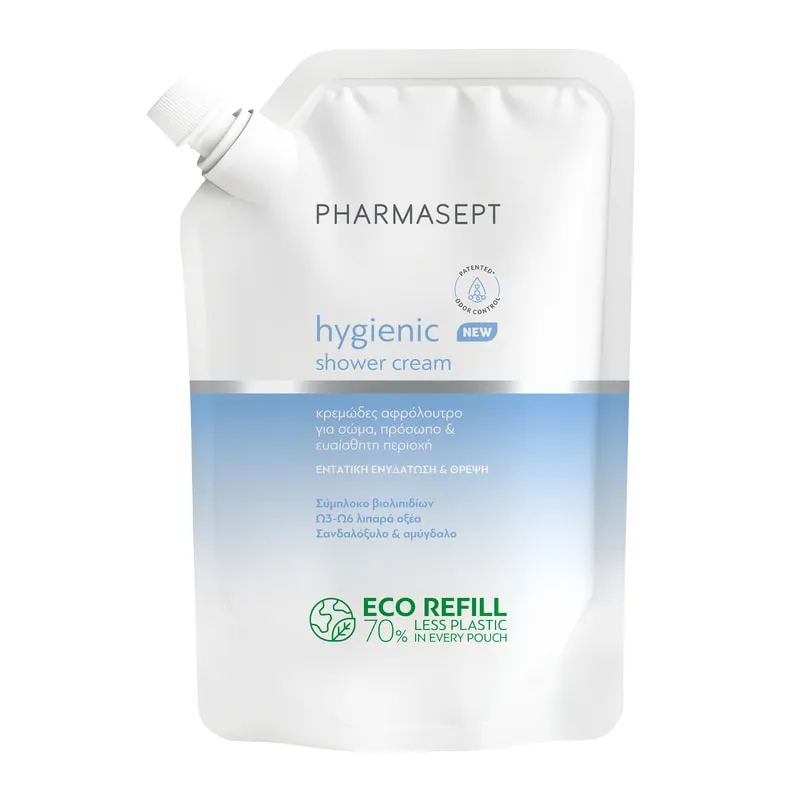 Hygienic Shower Cream Refill Aνταλλακτικό Κρεμώδες Αφρόλουτρο για Ενυδάτωση & Θρέψη