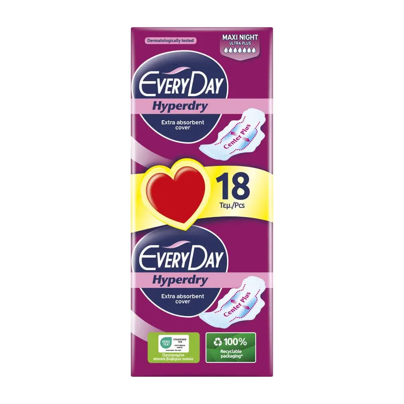 Σερβιέτες Hyperdry Maxi Night Ultra Plus