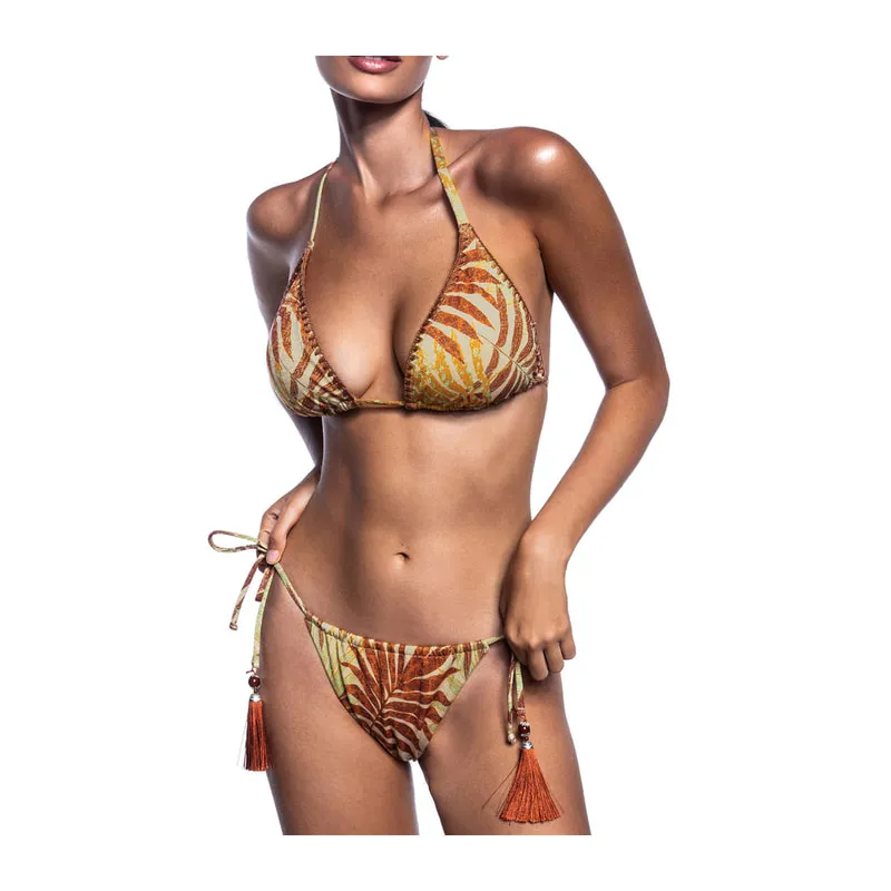 Indonesia gold bikini top