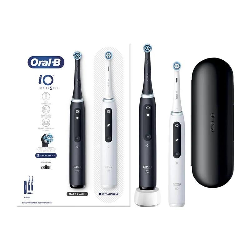 iO Series 5 DUO Electric Toothbrushes Black & White