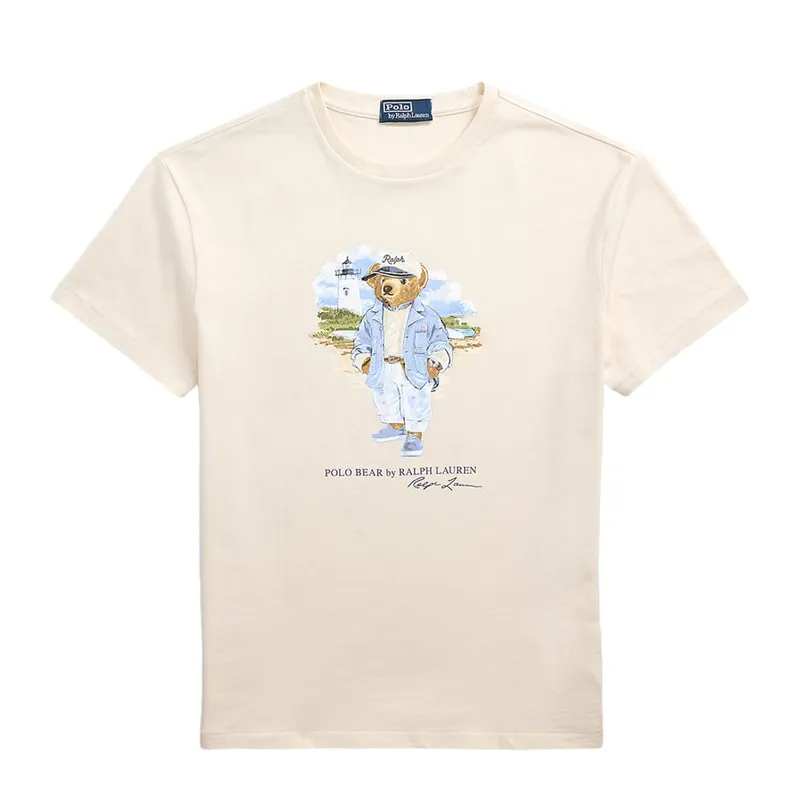Jersey T-Shirt with Polo Bear and Signature