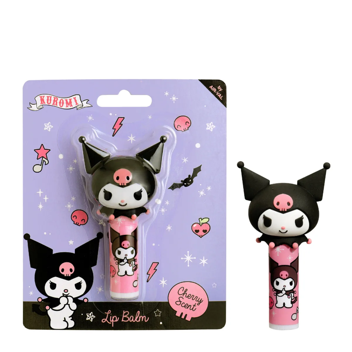 Kuromi Lip Balm Head Cap Cherry Scent