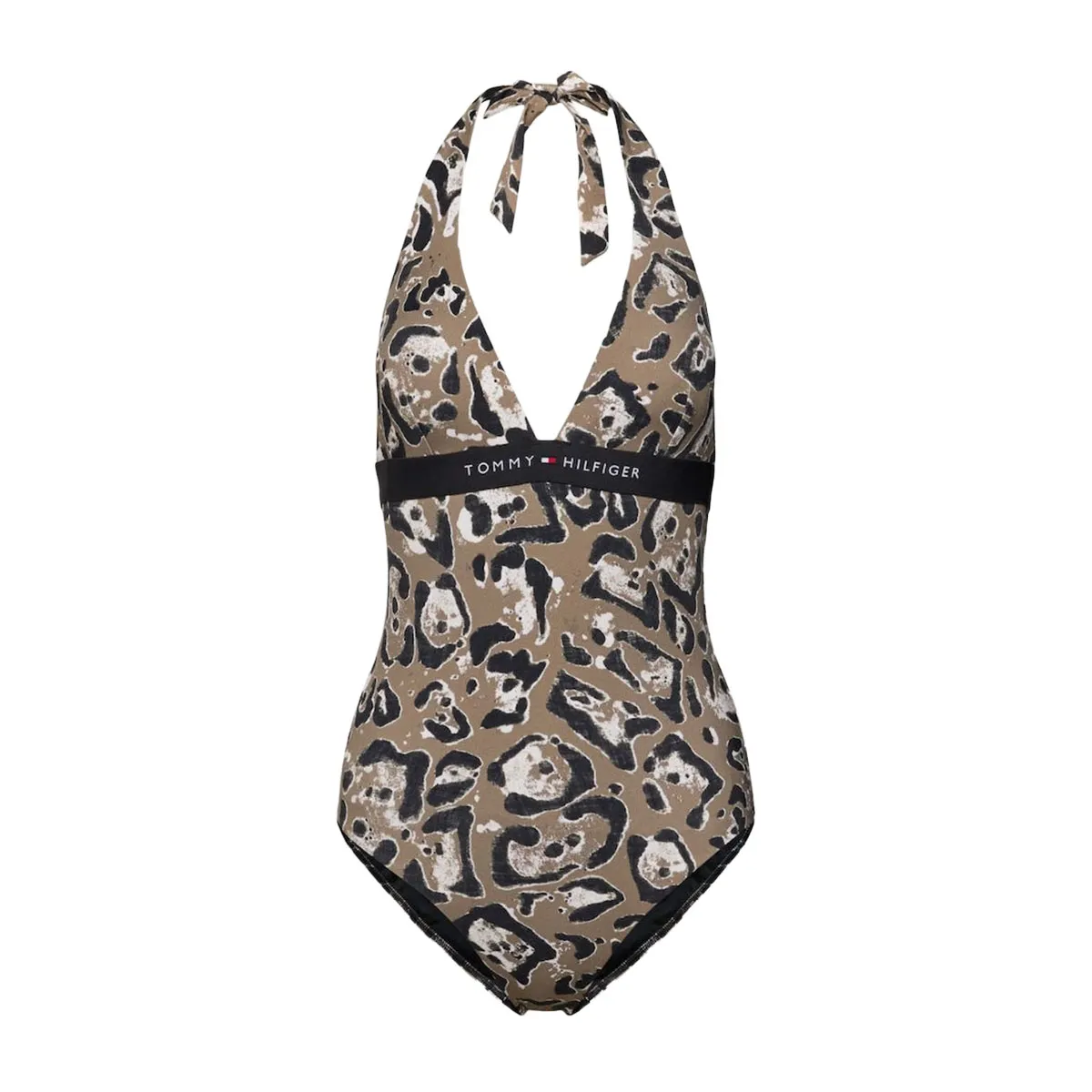 One-piece leopard swimsuit