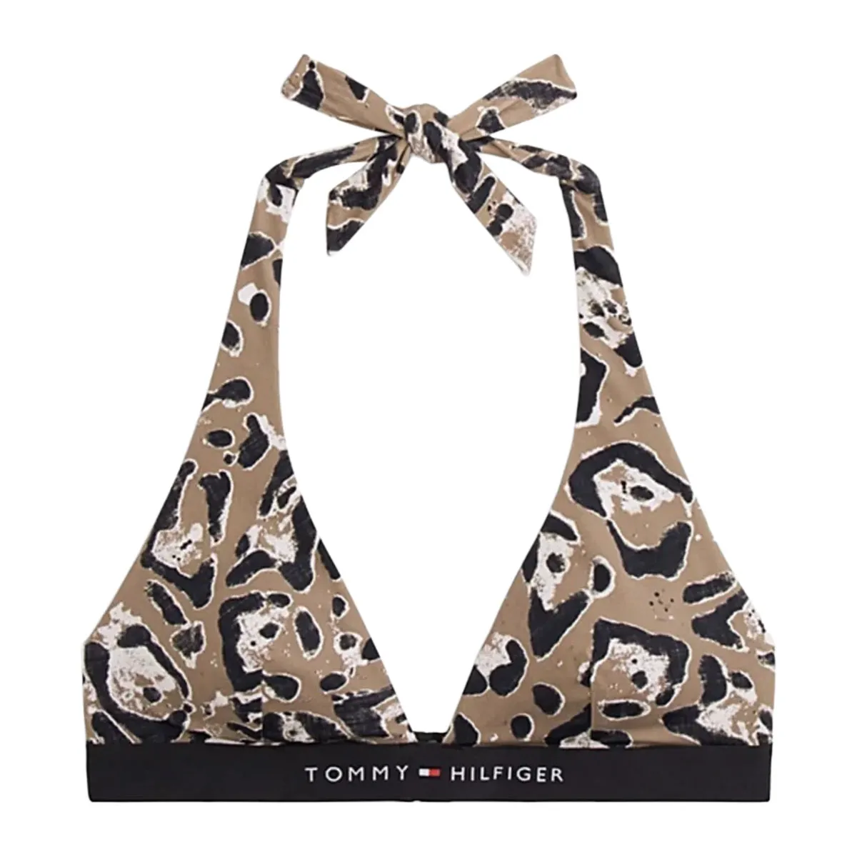 Leopar bikini top with tie