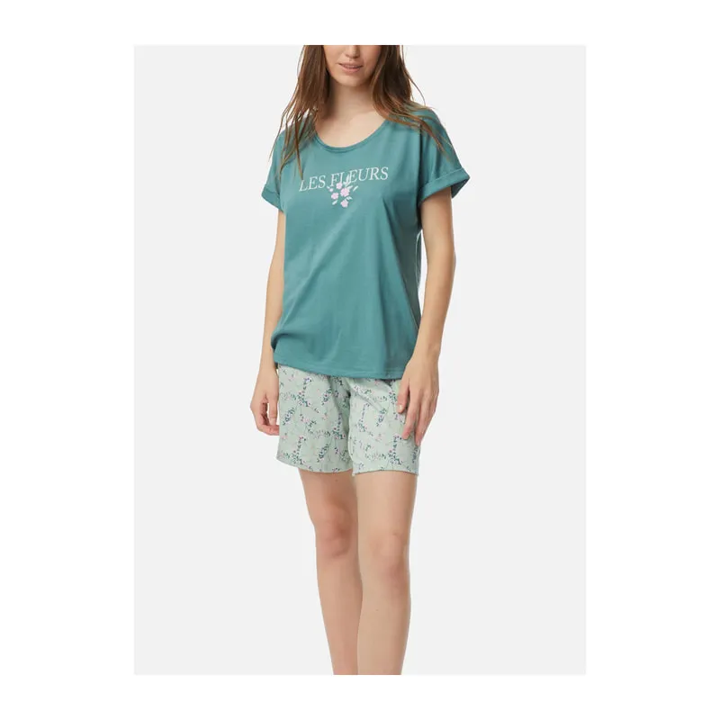 Les fleurs short sleeve pyjama set