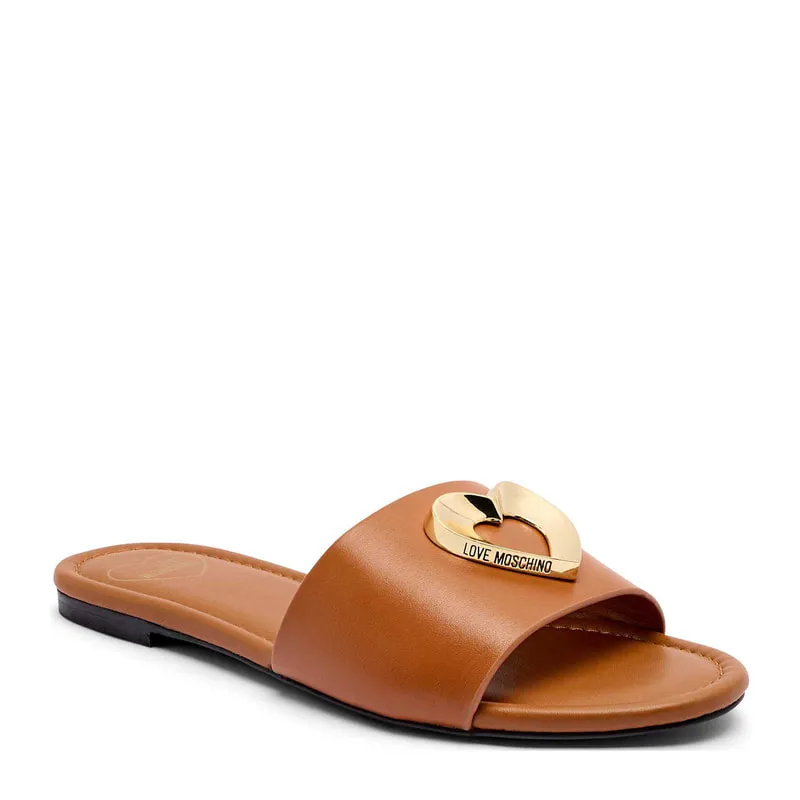 Logo-plaque sandals